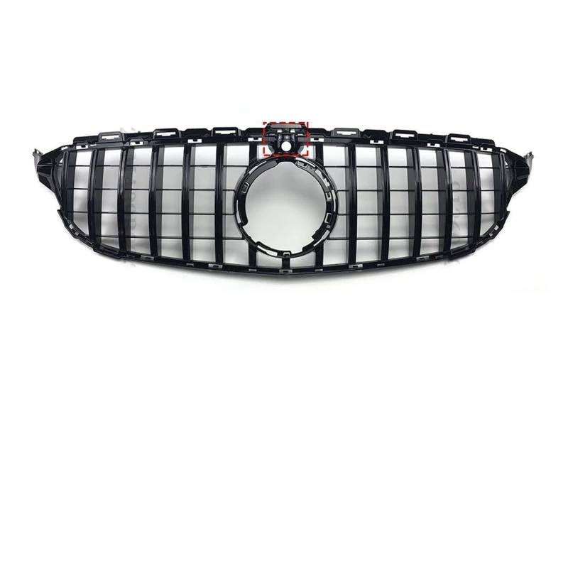 Kühlergrille Zierleiste Für Benz C Für W205 C205 S205 2014-2021 Für AMG Für GTR GT Diamant-Frontgrill Racing Einlasshaube Grill Center Mesh Kühlergrill(19-21 G Black -Cam) von MALTAY