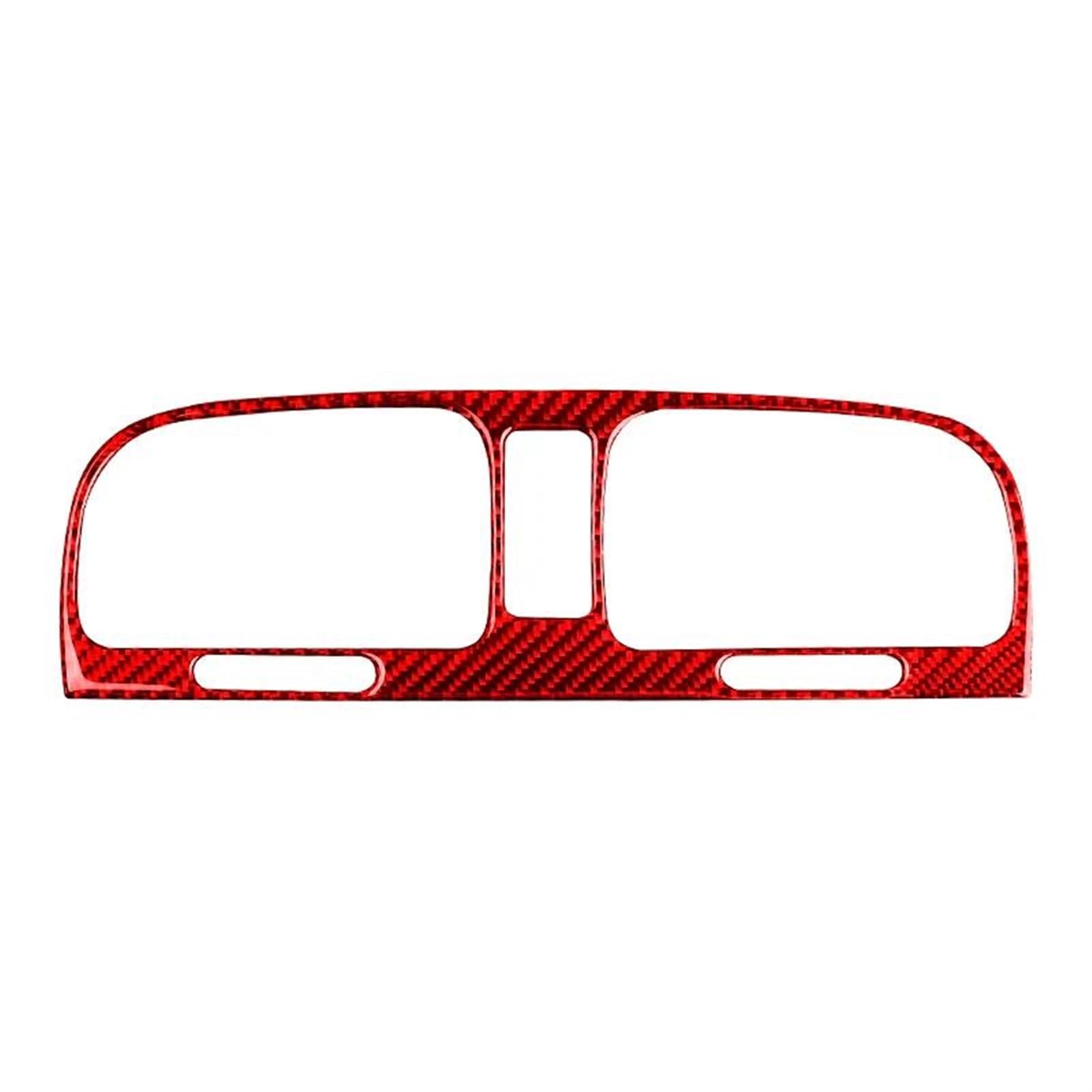 MALTAY Car Interieur Dekor Für VW Für Golf 6 Für Gti R Für MK6 2008-2012 Carbon Fiber Innen Mittleren Air Vent Rahmen Dekoration Aufkleber Trim Auto Zubehör Auto Styling (Farbe : Rot) von MALTAY