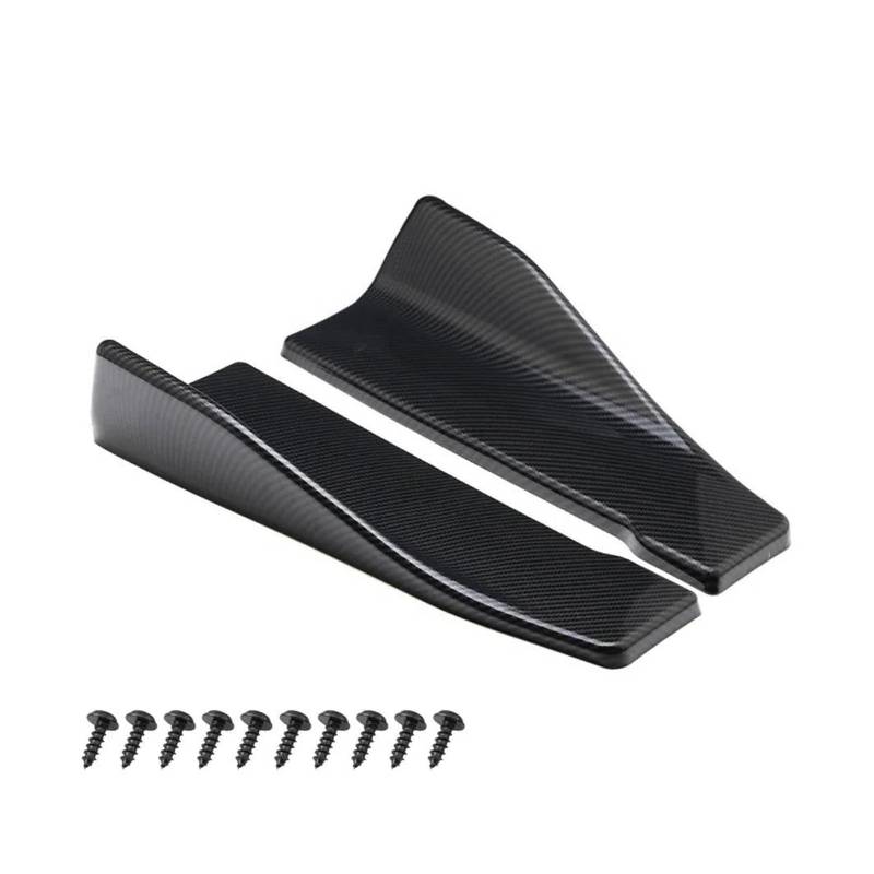 Splitter 35Cm 48Cm Universal-Heckschwelle Für Autospoiler Seitliche Stoßstangenlippe Rocker Wings Schutzleisten Kohlefaser Glänzend Schwarz Diffusor(35cm Carbon Fiber) von MALTAY