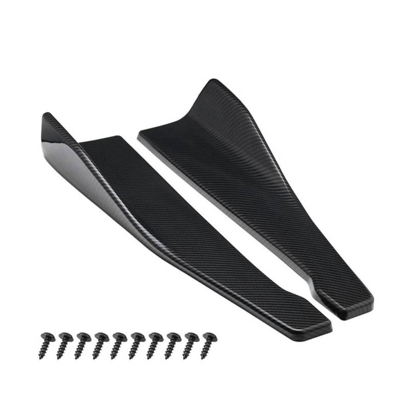 Splitter 35Cm 48Cm Universal-Heckschwelle Für Autospoiler Seitliche Stoßstangenlippe Rocker Wings Schutzleisten Kohlefaser Glänzend Schwarz Diffusor(48cm Carbon Fiber) von MALTAY