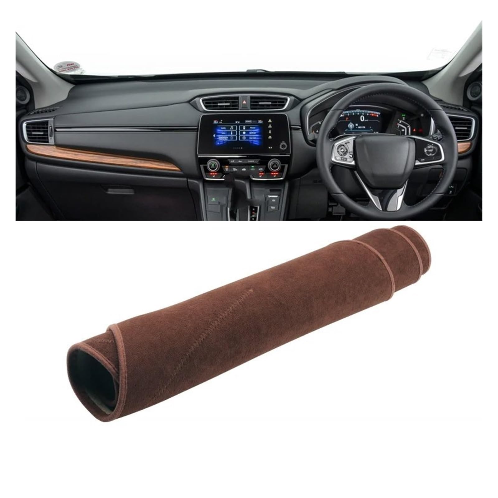 Für CR-V Für CRV Für CR V 5. 2017 2018 2019 2020 2021 2022 Auto-Armaturenbrett-Abdeckung Instrumententafel-Schutzteppich Dash Matte Sonnenschutz Matte(RHD Brown) von MAMEFVBB