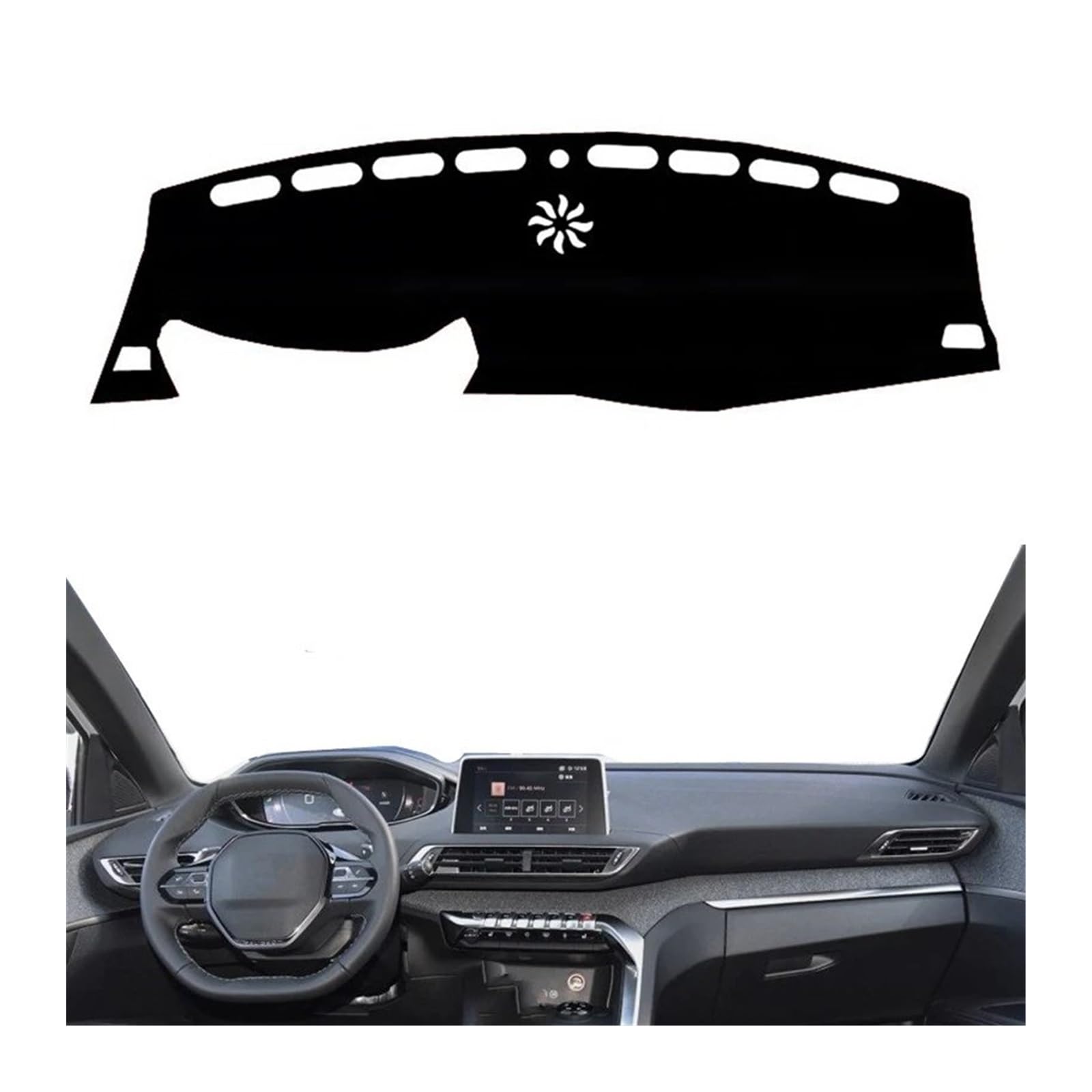 Für Peugeot 3008 4008 5008 Für GT 2016 2017 2018 2019 2020-2023 Auto Dashmat Sonnenschutzdach Teppich Teppich Dashboard Abdeckung Matte Pad Dash Matte Sonnenschutz Matte(Rot,Lhd) von MAMEFVBB