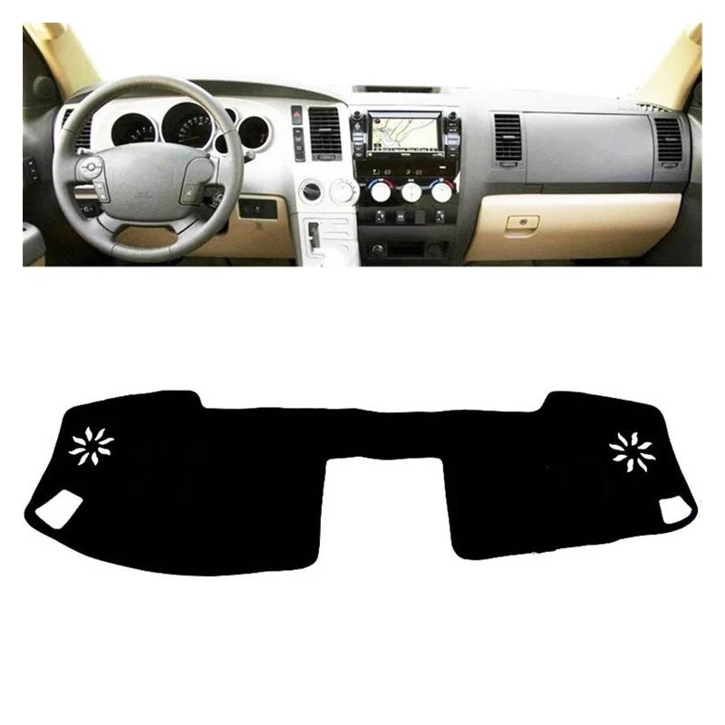 Für Toyota Für Tundra Für Sequoia 2007 2008 2009 2010 2011 2012 2013 Auto Dashboard Abdeckung Matte Pad Sonnenschutz Instrument Teppich Dash Matte Sonnenschutz Matte(Rot,Lhd) von MAMEFVBB