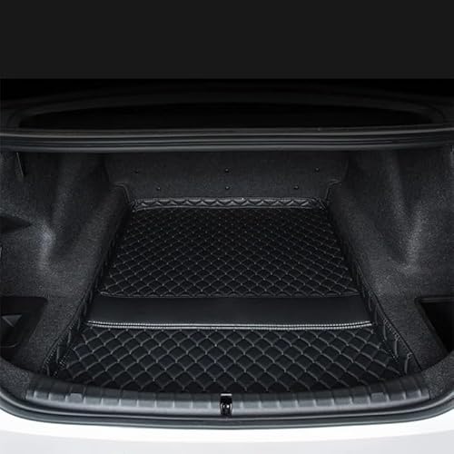 Kofferraumwanne Für 5 Serie G30 2019 2020 520 530 525 540 535 Kofferraum Gepäck Hinten Teppich Teppich Leder Kofferraum Matte Cargo-Liner Auto Kofferraummatte(Black Black Wire 2) von MAMEFVBB