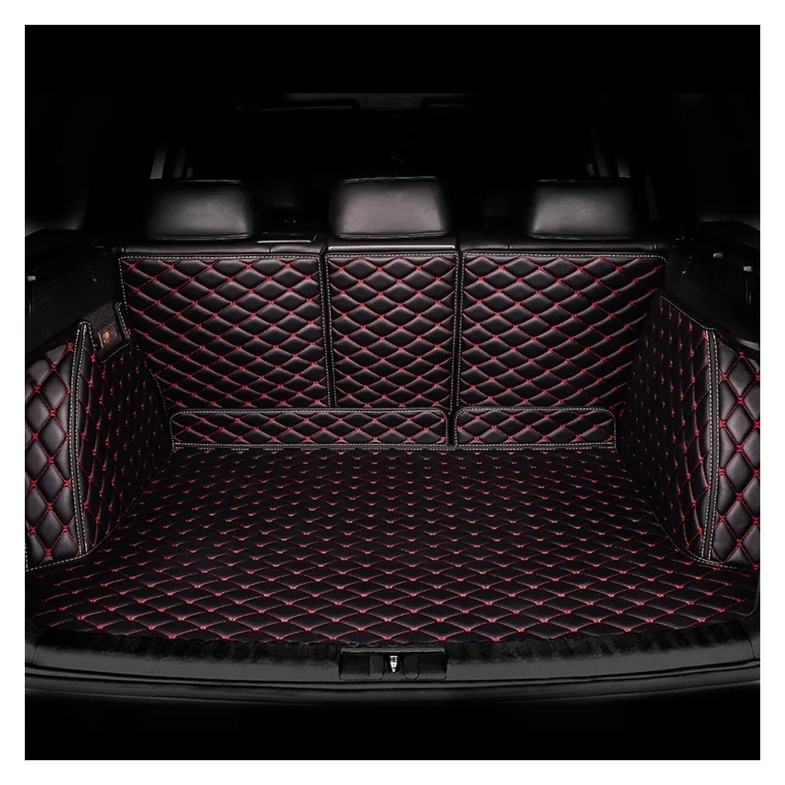 Kofferraumwanne Für Benz Alle Modelle C ML Für GLA Für CLA RAB Für GLE GL Für GLS Für GLC Für GLB Klasse Glc300 Auto Zubehör Custom Car Stamm Matten Auto Kofferraummatte(Black red) von MAMEFVBB