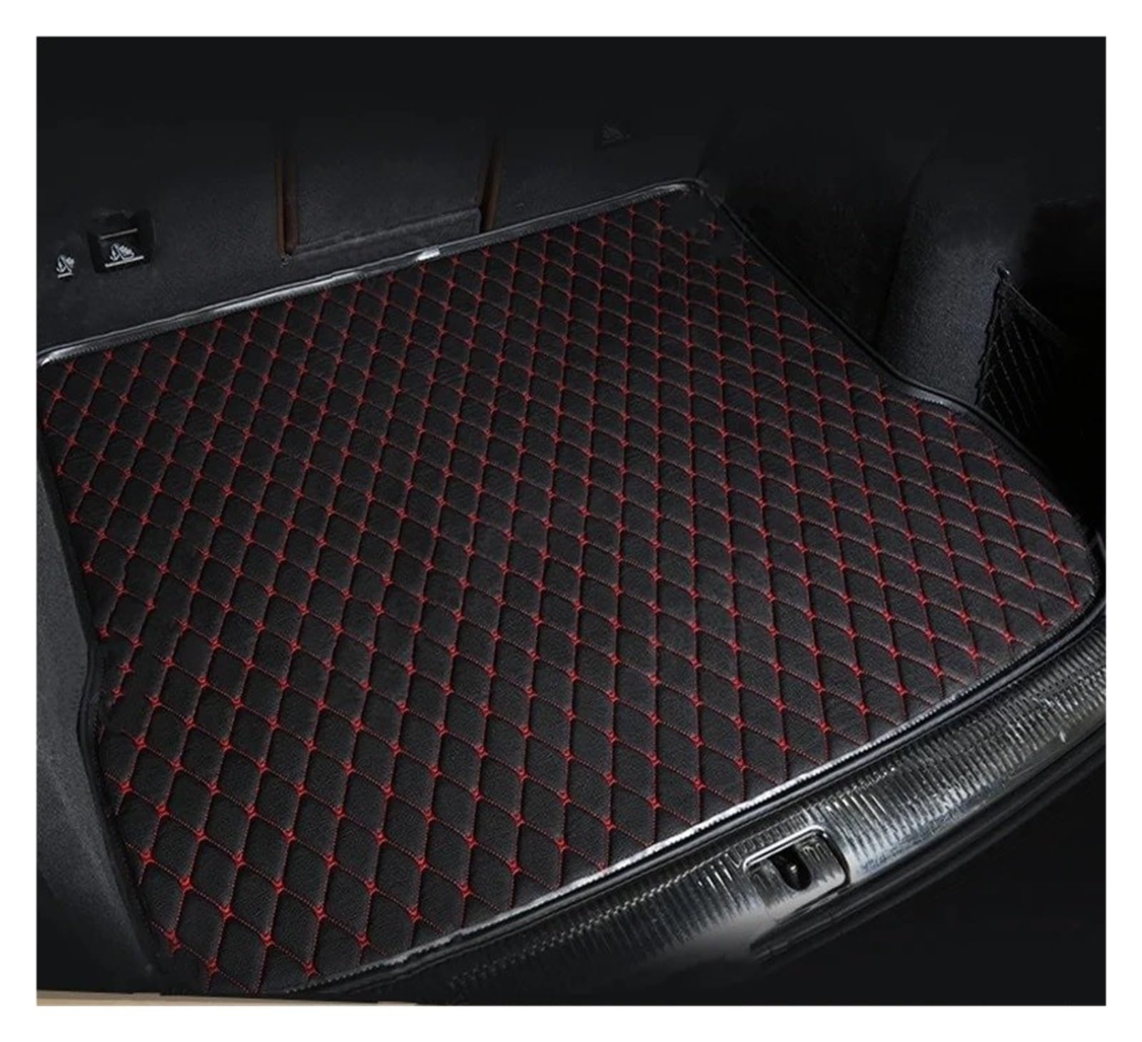 Kofferraumwanne Für Kia Für Karneval 2015-2017 Auto Vollständige Abdeckung Stamm Matte Auto Boot Abdeckung Pad Für Cargo-Liner Innen Schutz Zubehör Auto Kofferraummatte(Black-Red 1 pcs) von MAMEFVBB