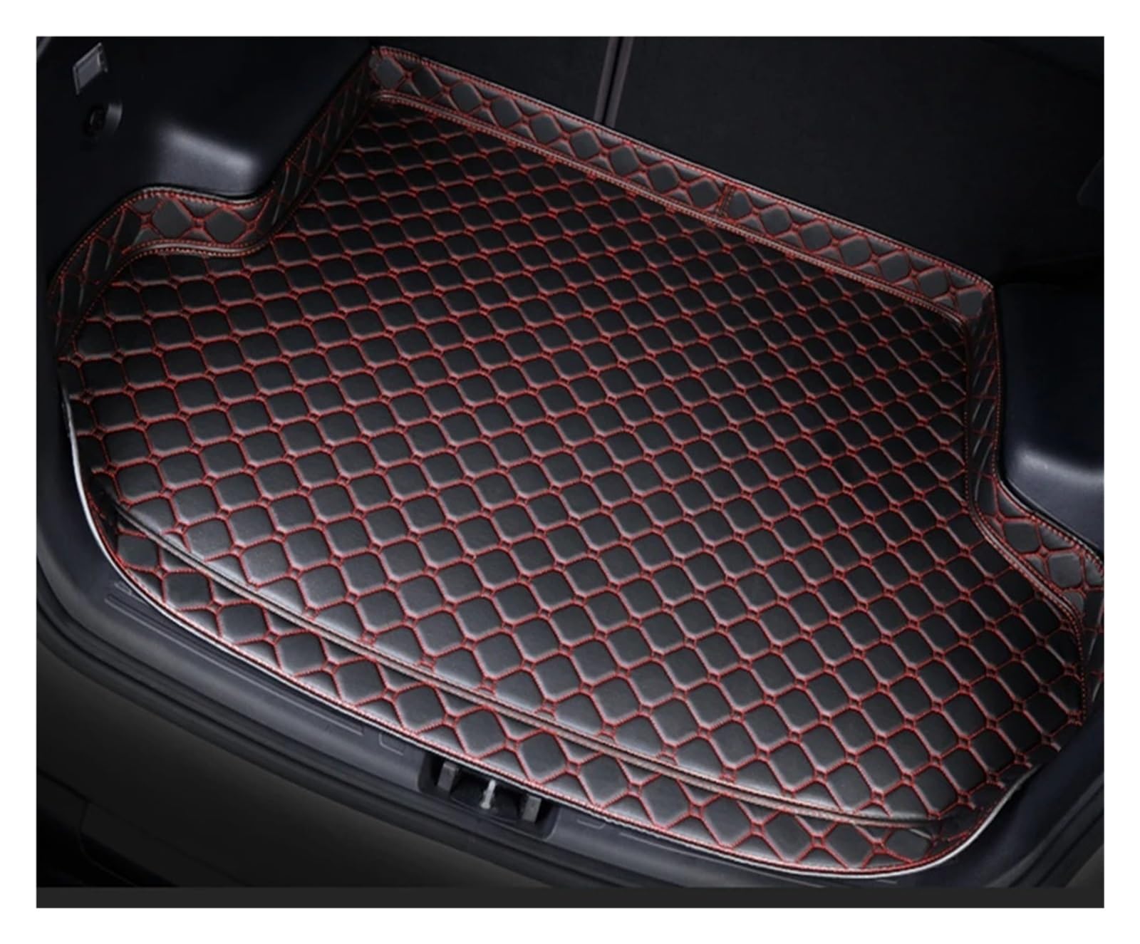 Kofferraumwanne Für Mazda 3 Für Axela 2024-2010 Kofferraum Matte Hohe Seite Hinten Für Cargo-Liner Boot Tablett Gepäck Pad Schützen Teppich Auto Kofferraummatte(All Black,D) von MAMEFVBB