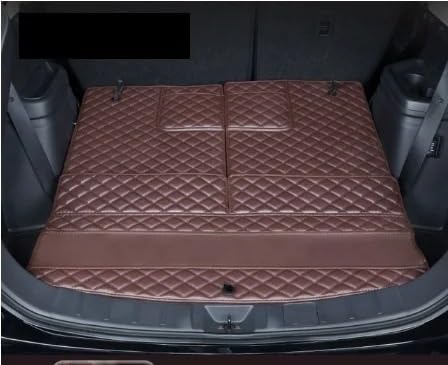 Kofferraumwanne Für Mitsubishi Für Outlander 4WD 2WD 2013 2014 2015 2016 2017 2018 2019 2020 2021 Stamm Matte Matten Teppich Teppich Leder Auto Kofferraummatte(B) von MAMEFVBB