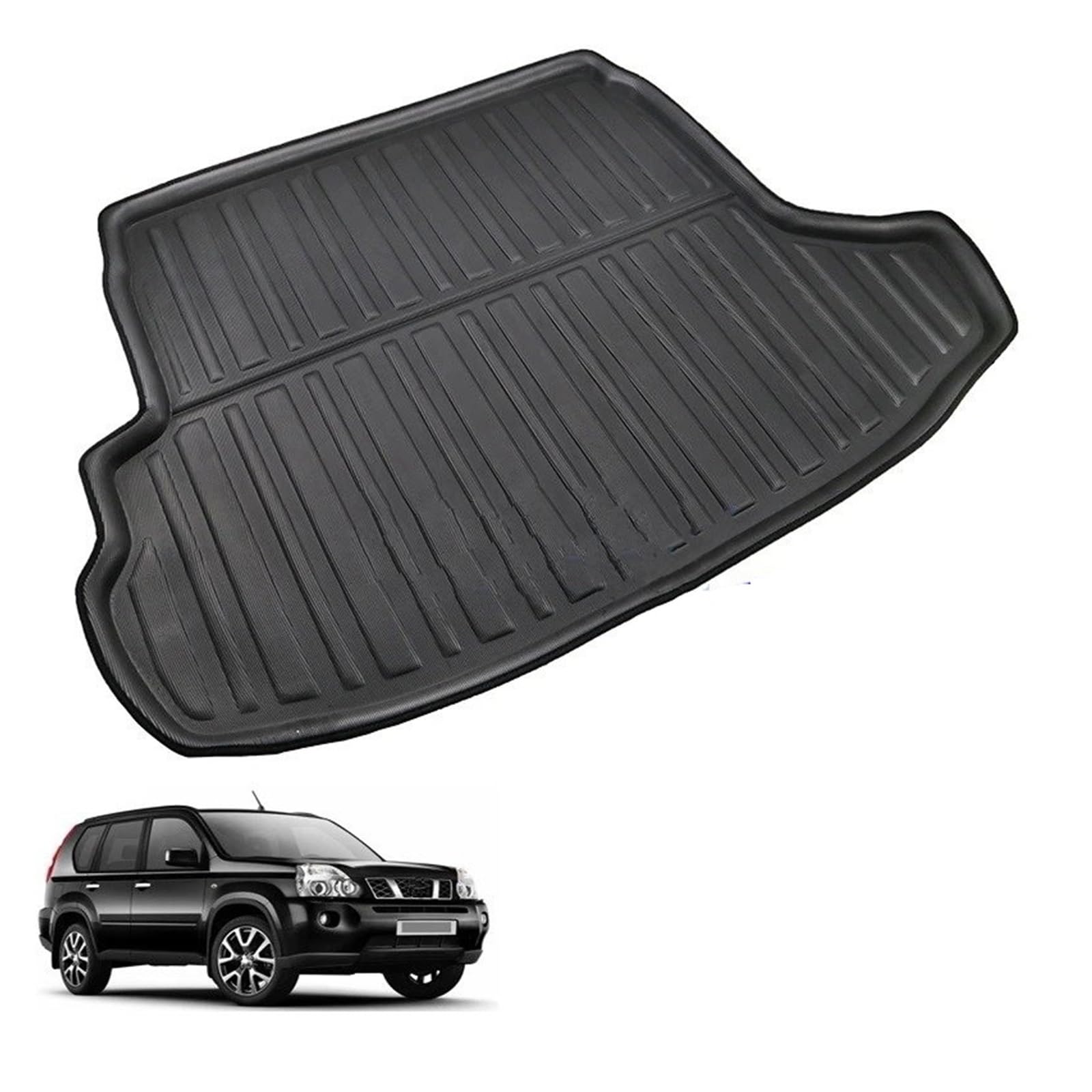 Kofferraumwanne Für Nissan Für X-Trail Für XTrail T31 MK2 II 2008 2009 2010 2011 2012 2013 Hinten Stamm Liner Boden Teppich Matte Für Fracht Mat Fach Boot Liner Auto Kofferraummatte von MAMEFVBB