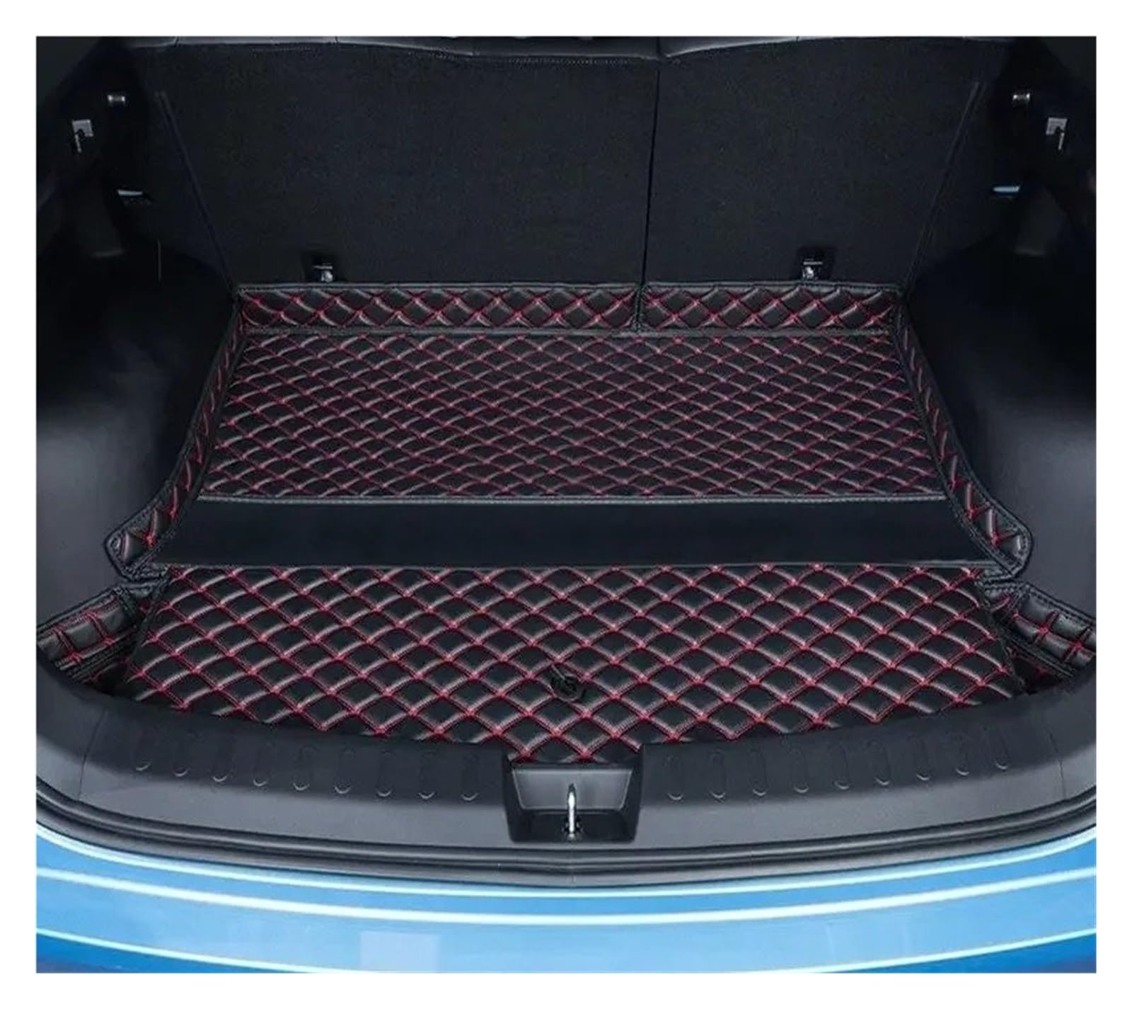 Kofferraumwanne Für Nissan X Trail Für Epower Für Rogue T33 2021-2024 Kofferraum Matte Wasserdichte Boot Mat Liner Fracht Kofferraum Fach Teppich Gepäck Pad Auto Kofferraummatte(5Seat Fuel Main Pad B) von MAMEFVBB