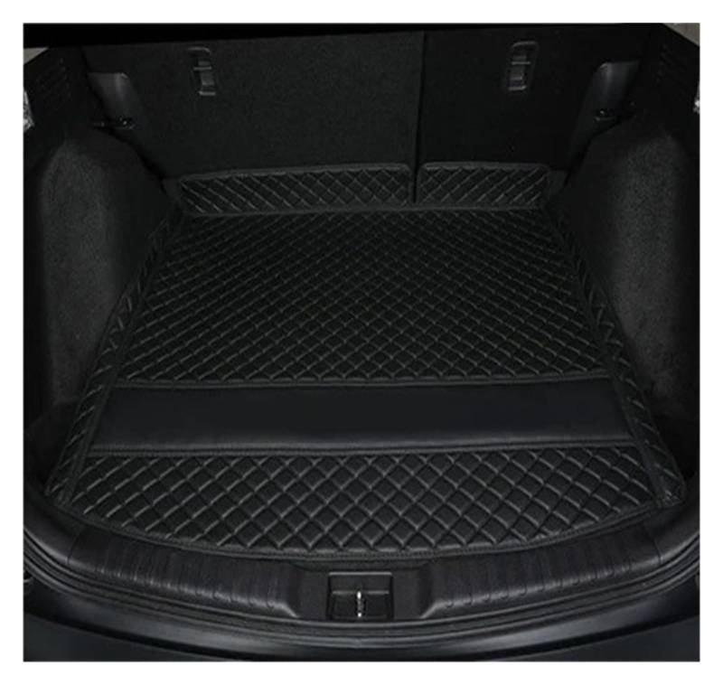 Kofferraumwanne Für Skoda Für Kodiaq 2017-2019 7 Sitze Nur Untere Matte Trunk Cargo Leder Liner Auto Boot Liner Fracht Fach Boden Teppich Schlamm Auto Kofferraummatte(All Black) von MAMEFVBB