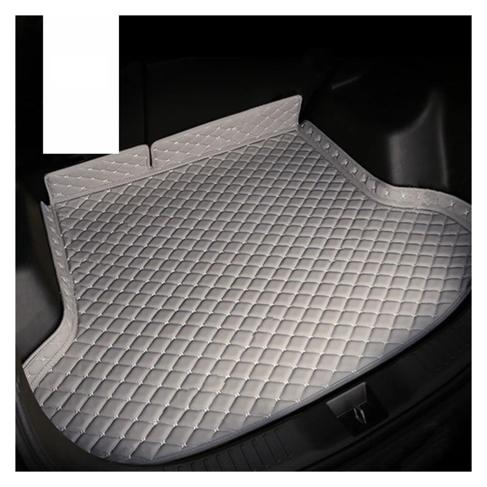 Kofferraumwanne Für VW Für Tiguan L Allspace 7-Sitz 2021 2022 2023 Custom Car Trunk Mat Für Cargo-Liner Boot Teppiche Auto Kofferraummatte(Grey) von MAMEFVBB