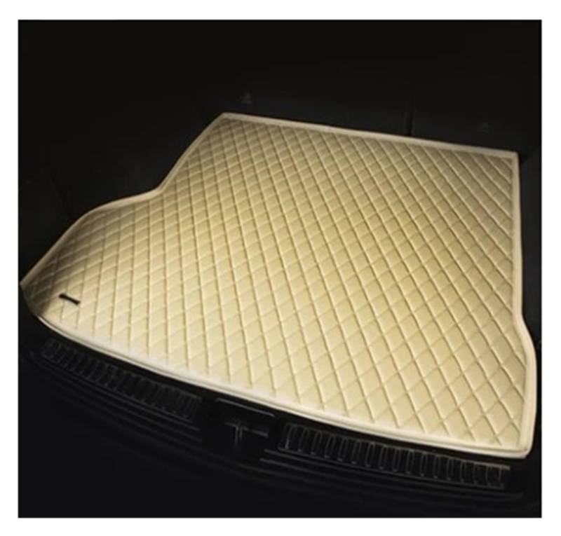 Kofferraumwanne Für X5 E70 2008-2013 5-Sitzer Custom Leder Kofferraum Matten Hinten Schutz Zubehör Tablett Teppich Schlamm Auto Kofferraummatte(Beige) von MAMEFVBB