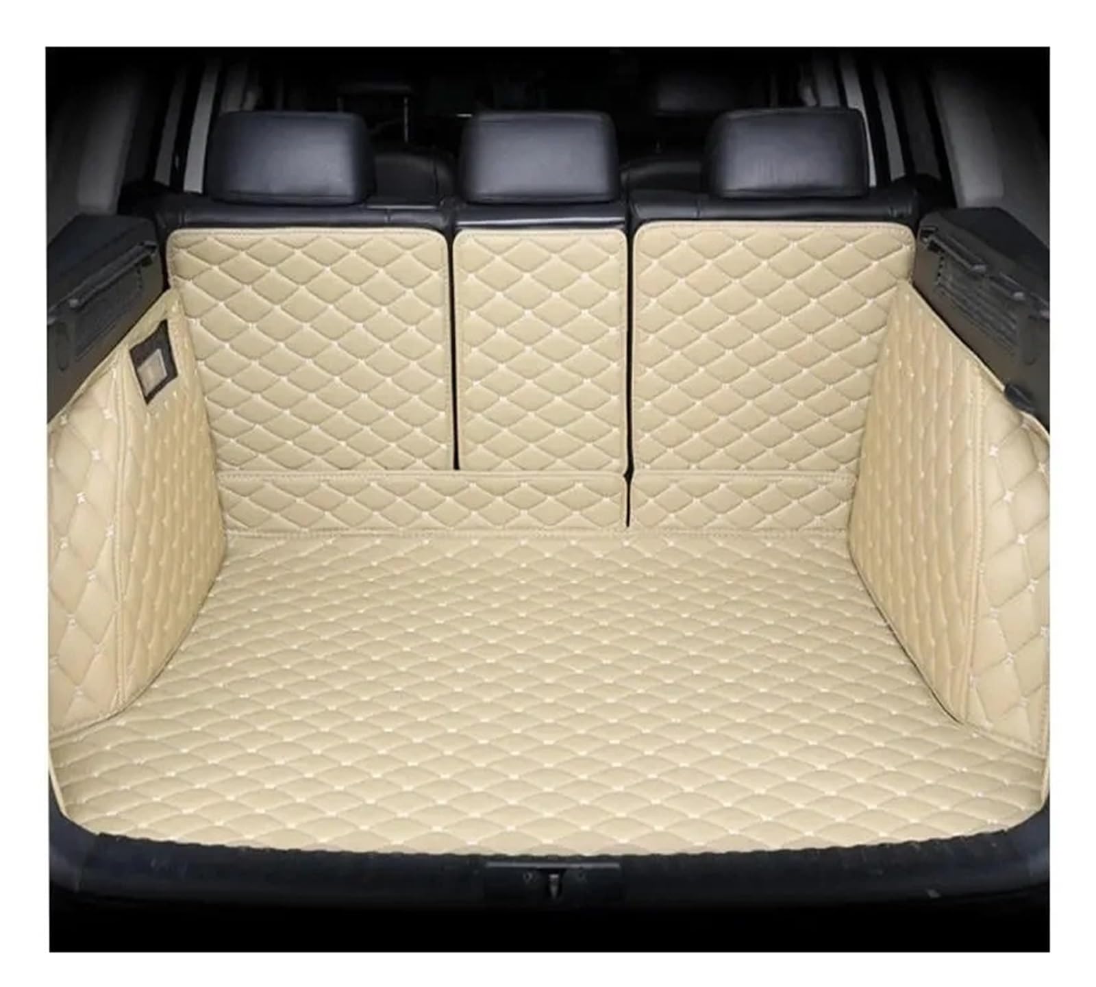 Kofferraumwanne Für X6 E71 2008 2009 2010 2011 2012 2013 2014 Kofferraum Matte Für Cargo-Liner Teppich Innen Zubehör Abdeckung Auto Kofferraummatte(Beige) von MAMEFVBB