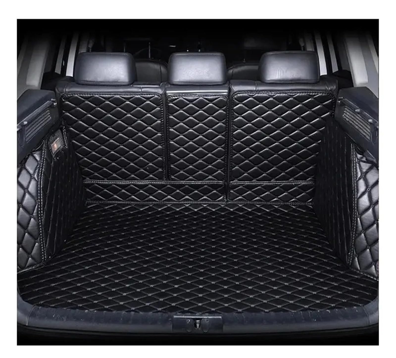 Kofferraumwanne Für X6 E71 2008 2009 2010 2011 2012 2013 2014 Kofferraum Matte Für Cargo-Liner Teppich Innen Zubehör Abdeckung Auto Kofferraummatte(Black-Black) von MAMEFVBB