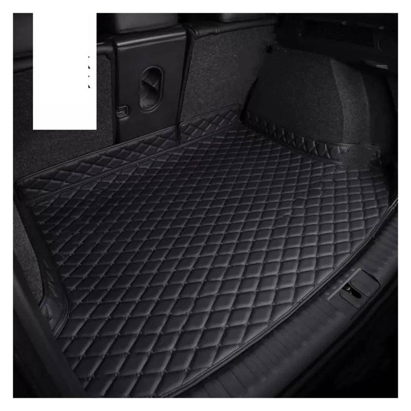 Kofferraumwanne Für X6 E71 2008 2009 2010 2011 2012 2013 2014 Kofferraum Matte Leder Custom Liner Für Fracht Teppich Pad Auto Zubehör Auto Kofferraummatte(Black-Black) von MAMEFVBB