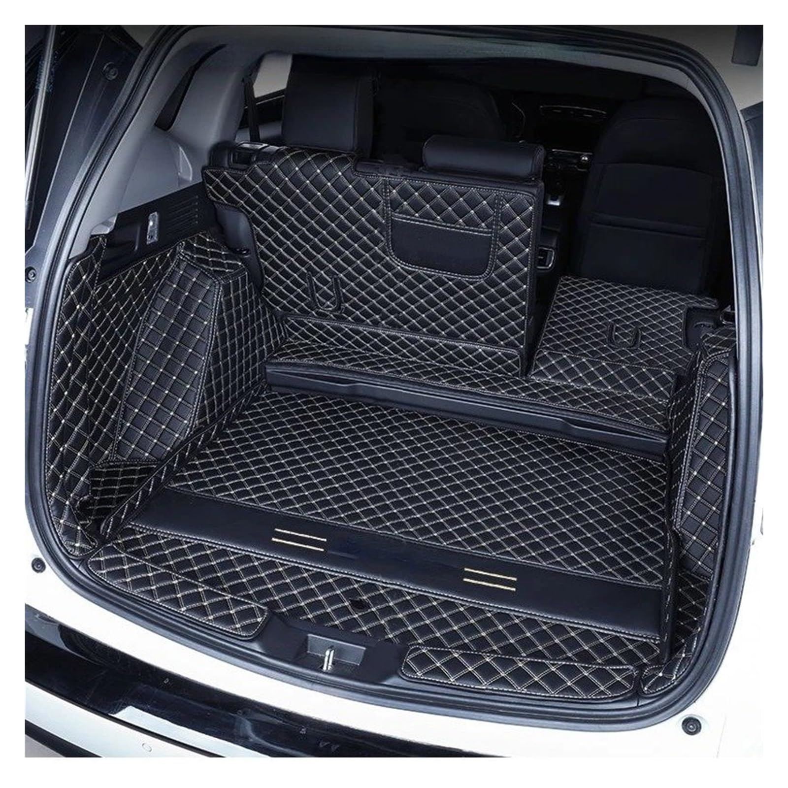 Kofferraumwanne Kofferraum Matte Lagerung Box Pad wasserdichte Schutz Gummi Auto Matten Innen Cargo-Liner Für CRV 2013-2023 Auto Kofferraummatte(B 17-22 UpperRight Ear) von MAMEFVBB