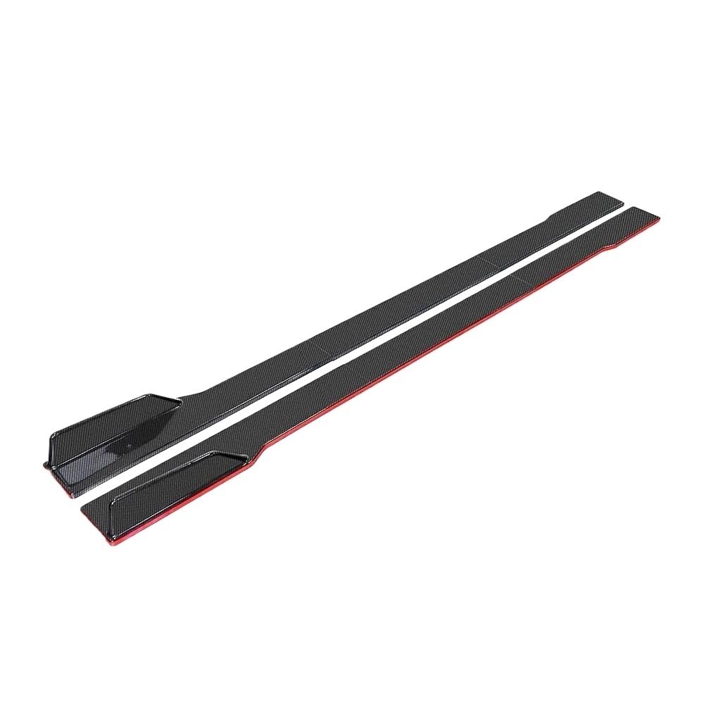 Seitenschürze 2,2 M 2m Universal Auto Seitenschweller Erweiterung Spoiler Schweller Lippensplitter ABS Seitenspoiler Autozubehör Für Splitter(B Carbon red 2m) von MAMEFVBB