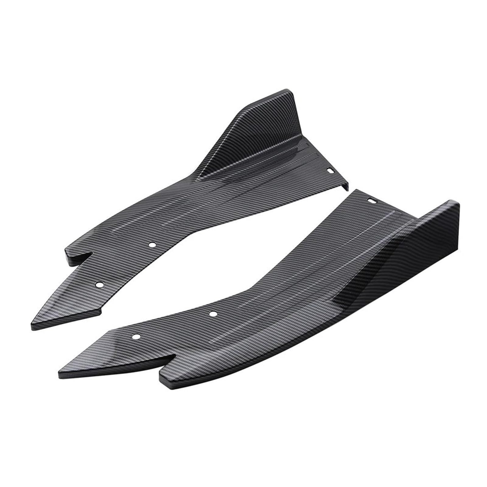 Seitenschürze 2 STÜCKE Universal Auto Seite Kotflügel Flossen Körper Lip Spoiler Kinn Seite Rock Schutz Abdeckungen Hinten Stoßstange Lip Splitter Carbon Faser Splitter(Kohlefaser) von MAMEFVBB