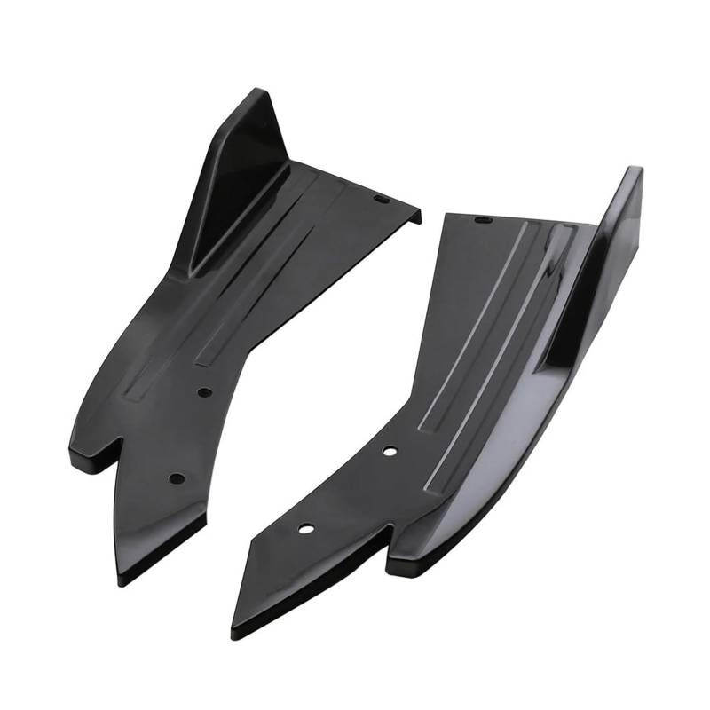 Seitenschürze 2 STÜCKE Universal Auto Seite Kotflügel Flossen Körper Lip Spoiler Kinn Seite Rock Schutz Abdeckungen Hinten Stoßstange Lip Splitter Carbon Faser Splitter(Schwarz) von MAMEFVBB