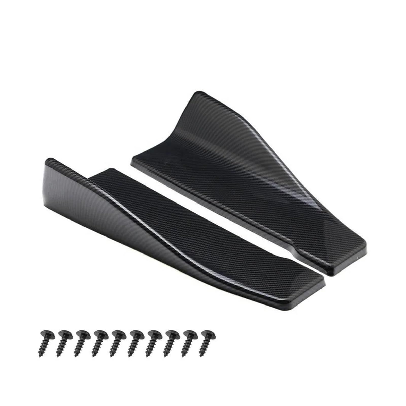 Seitenschürze 35Cm 48Cm Universal-Heckschwelle Für Autospoiler Seitliche Stoßstangenlippe Rocker Wings Schutzleisten Kohlefaser Glänzend Schwarz Splitter(35cm Carbon Fiber) von MAMEFVBB