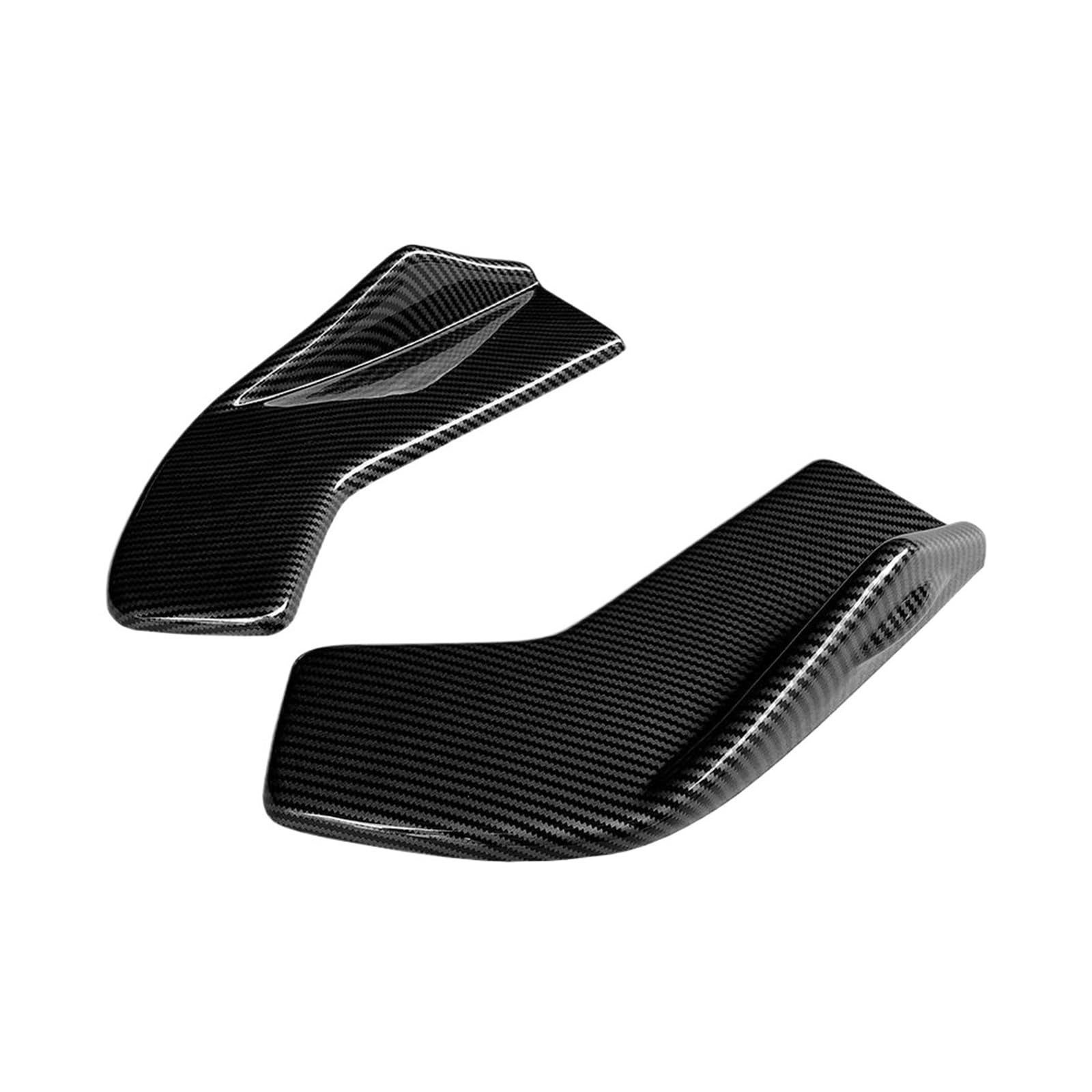 Seitenschürze Auto-Heck-Wrap-Winkel-Splitter Diffusor Body-Kit Splitter Kratzschutz Zubehör Für Für TT Für TTS Für TTRS 2011–2019 Splitter(Kohlefaser-Optik) von MAMEFVBB