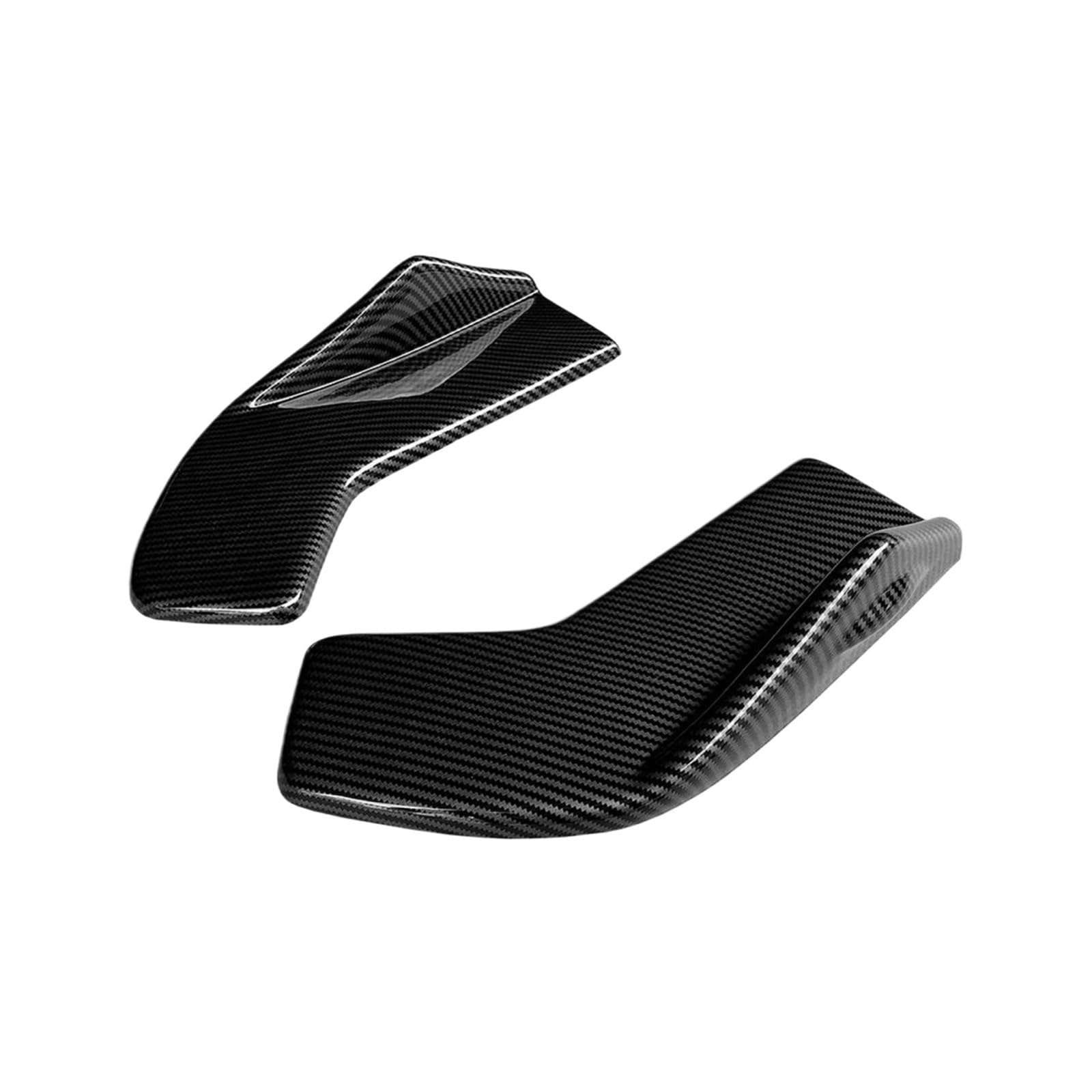 Seitenschürze Auto Heckstoßstange Splitter Schürzen Kofferraumlippe Spoiler Canard Flügel Diffusor Wrap Winkelschutz Für VW Für Golf MK7 8 2014-2023 Splitter(Kohlefaser-Optik) von MAMEFVBB