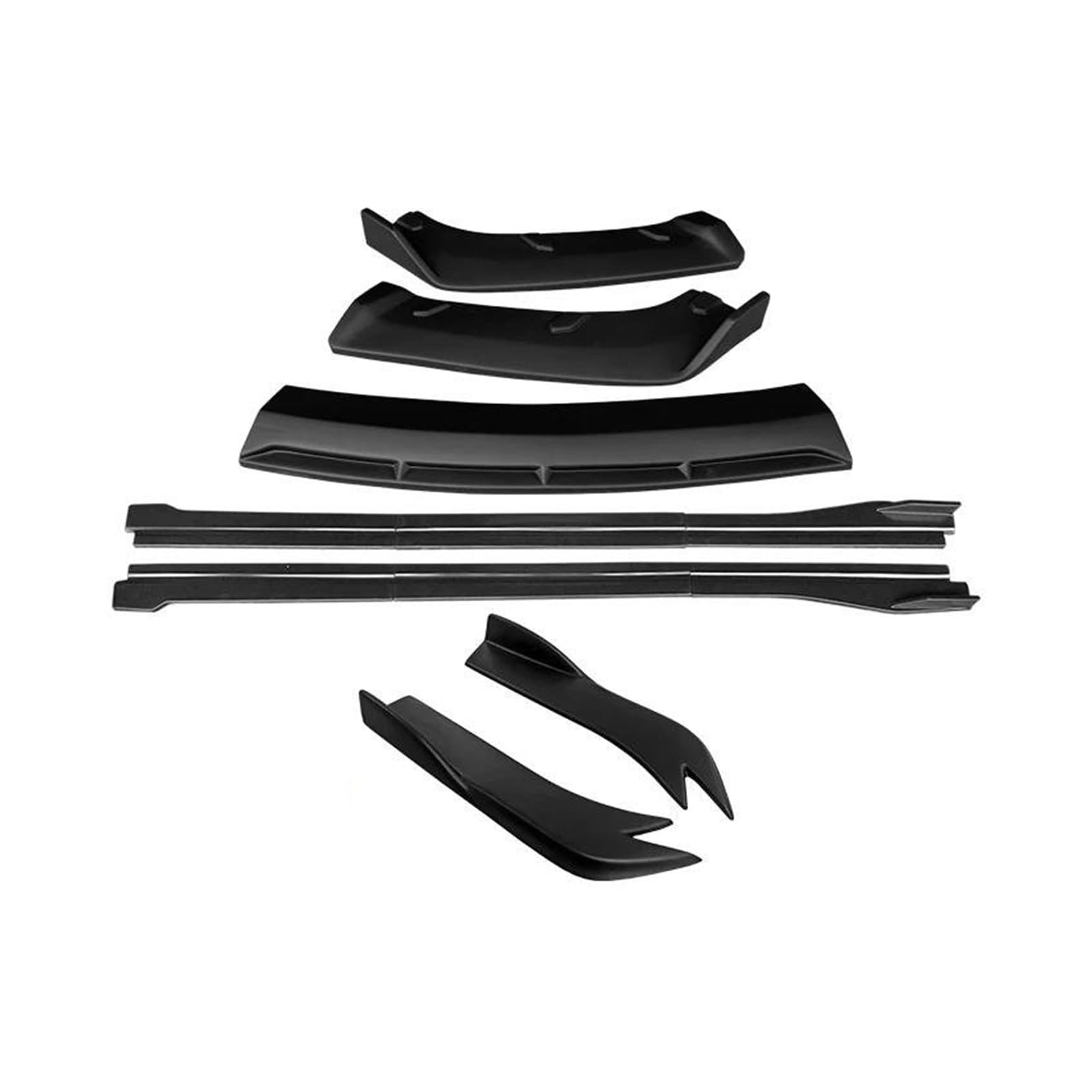 Seitenschürze Für Infiniti G25 G35 G37 Limousine 2007-2013 Auto Front Stoßstange Splitter Diffusor Lip Protector Spoiler Seite Röcke Hinten Wrap Winkel Splitter(A Four Matte Black) von MAMEFVBB