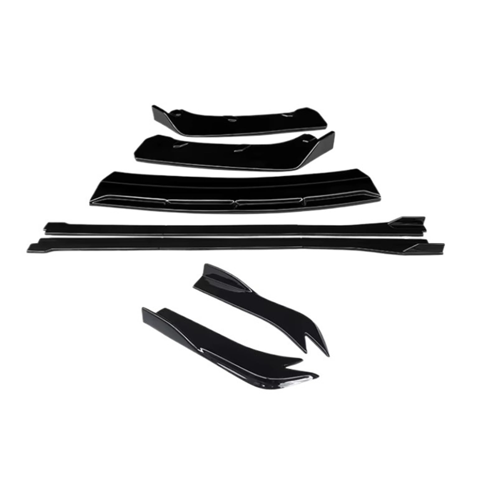 Seitenschürze Für Infiniti G25 G35 G37 Limousine 2007-2013 Auto Front Stoßstange Splitter Diffusor Lip Protector Spoiler Seite Röcke Hinten Wrap Winkel Splitter(A Two Gloss Black) von MAMEFVBB