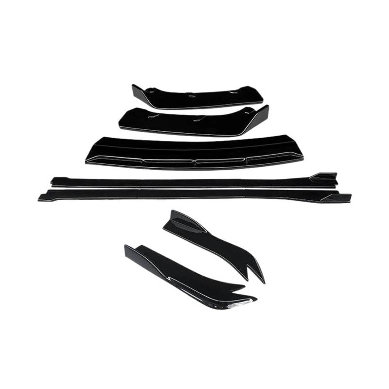 Seitenschürze Für Infiniti G25 G35 G37 Limousine 2007-2013 Auto Front Stoßstange Splitter Diffusor Lip Protector Spoiler Seite Röcke Hinten Wrap Winkel Splitter(B Four Gloss Black) von MAMEFVBB