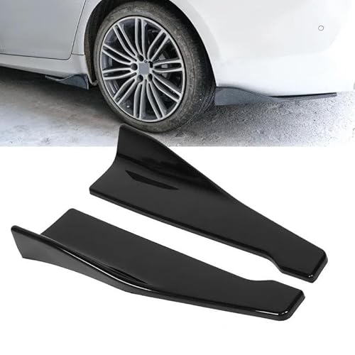 Seitenschürze Universal Auto Spoiler Heckstoßstange Streifen Lippe Diffusor Splitter Kratzschutz Auto Tuning Zubehör Kohlefaser Splitter(Side Skirt BK) von MAMEFVBB