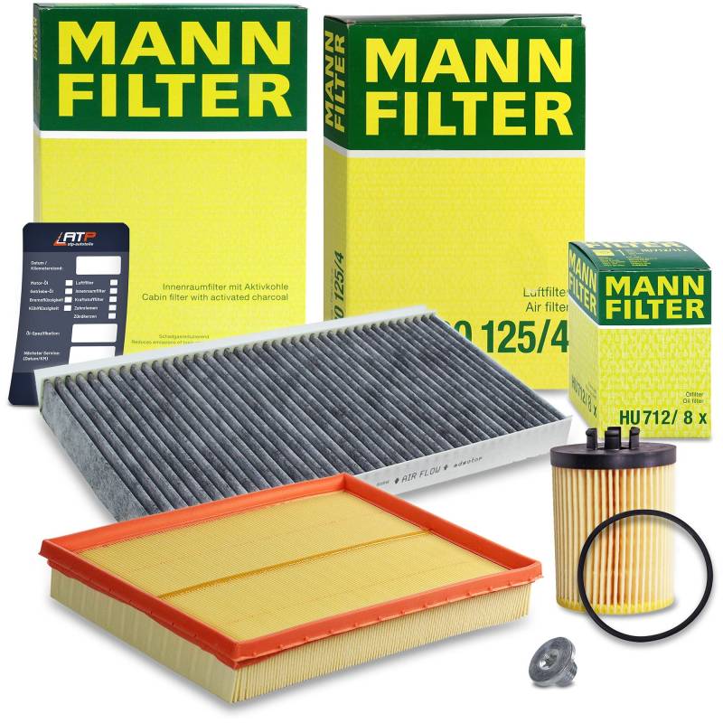 MANN-FILTER Inspektionspaket Filterset 1x Ölfilter, 1x Luftfilter, 1x Innenraumfilter (Aktivkohlefilter), Kompatibel mit OPEL COMBO, CORSA C (X01), TIGRA TwinTop (X04) von MANN-FILTER