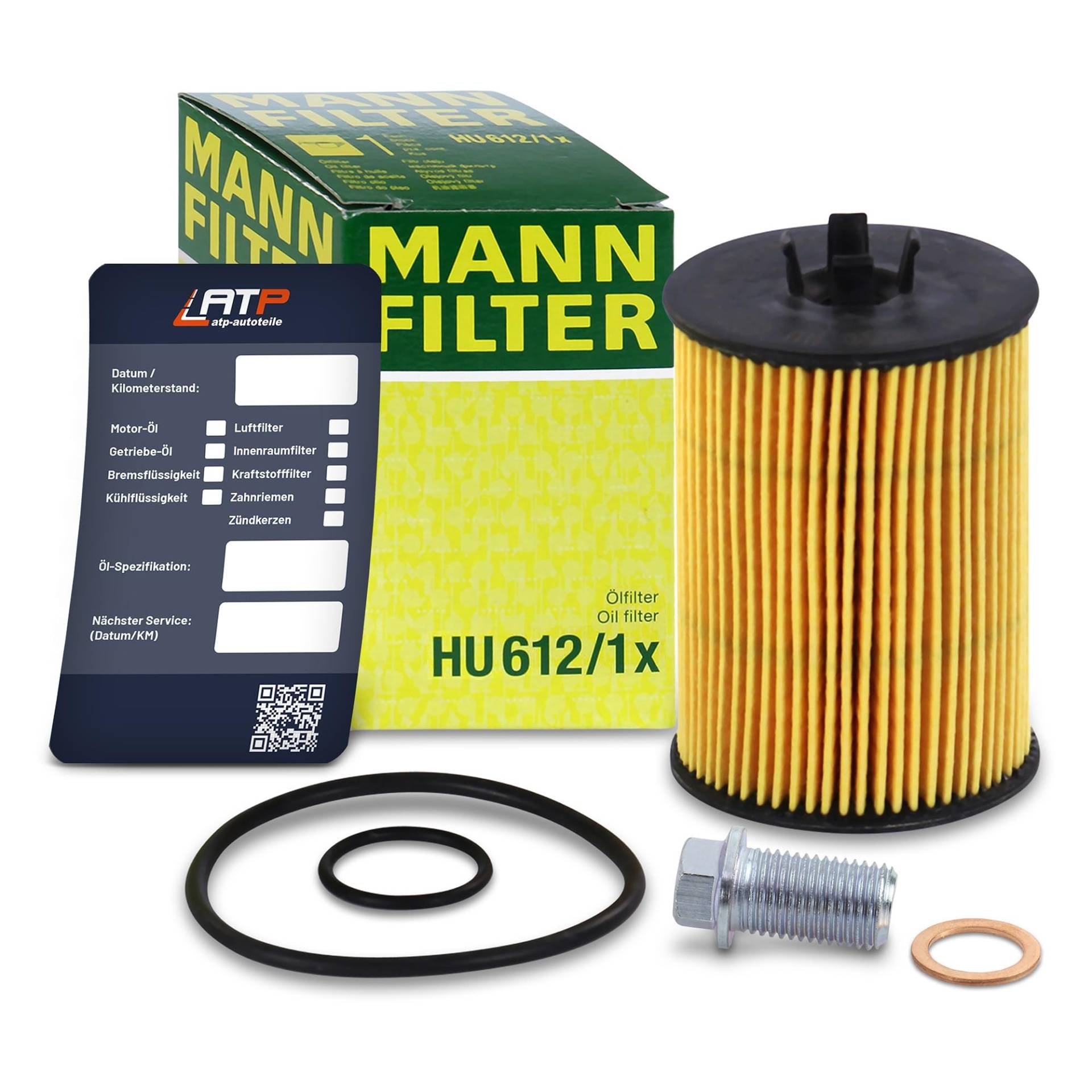 1x Ölwechsel Set - MANN ÖLFILTER + Ölablass-Schraube + LIQUI MOLY Ölwechsel-Anhänger von MANN-FILTER