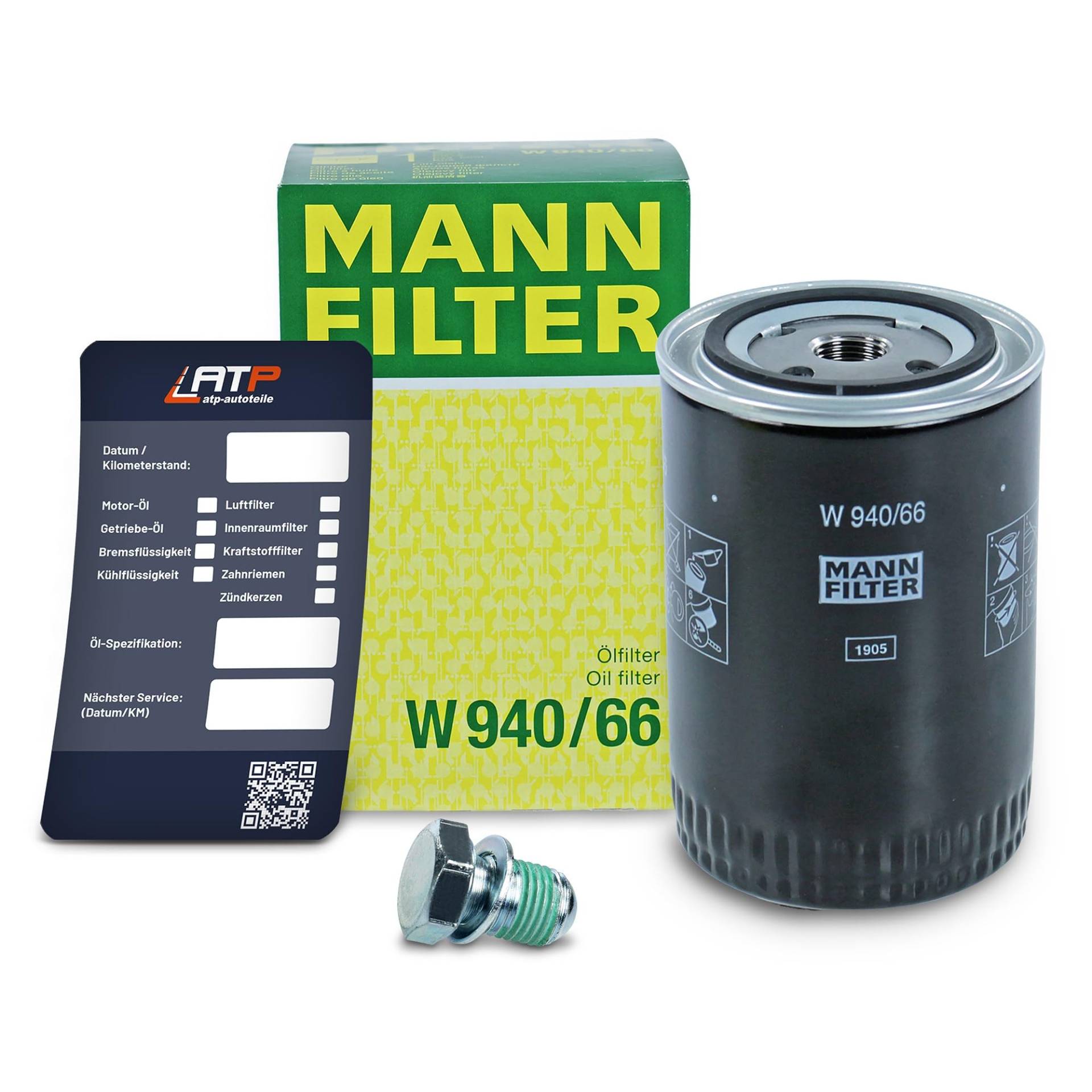 1x Ölwechsel Set - MANN ÖLFILTER + Ölablass-Schraube + LIQUI MOLY Ölwechsel-Anhänger von MANN-FILTER