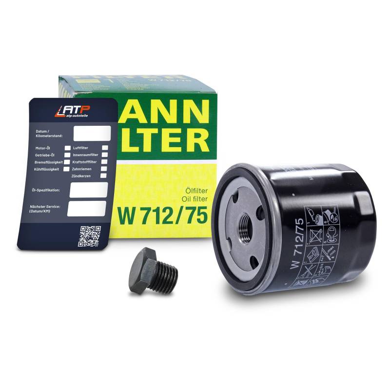 1x Ölwechsel Set - MANN ÖLFILTER + Ölablass-Schraube + LIQUI MOLY Ölwechsel-Anhänger von MANN-FILTER