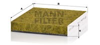 Filter, Innenraumluft MANN-FILTER FP 2442 von MANN-FILTER