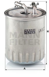 Kraftstofffilter MANN-FILTER WK 822/3 von MANN-FILTER