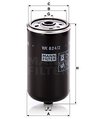 Kraftstofffilter MANN-FILTER WK 824/2 von MANN-FILTER
