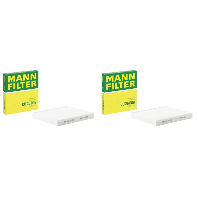 MANN-FILTER CU 26 009 Innenraumfilter – Für PKW (Packung mit 2) von MANN-FILTER