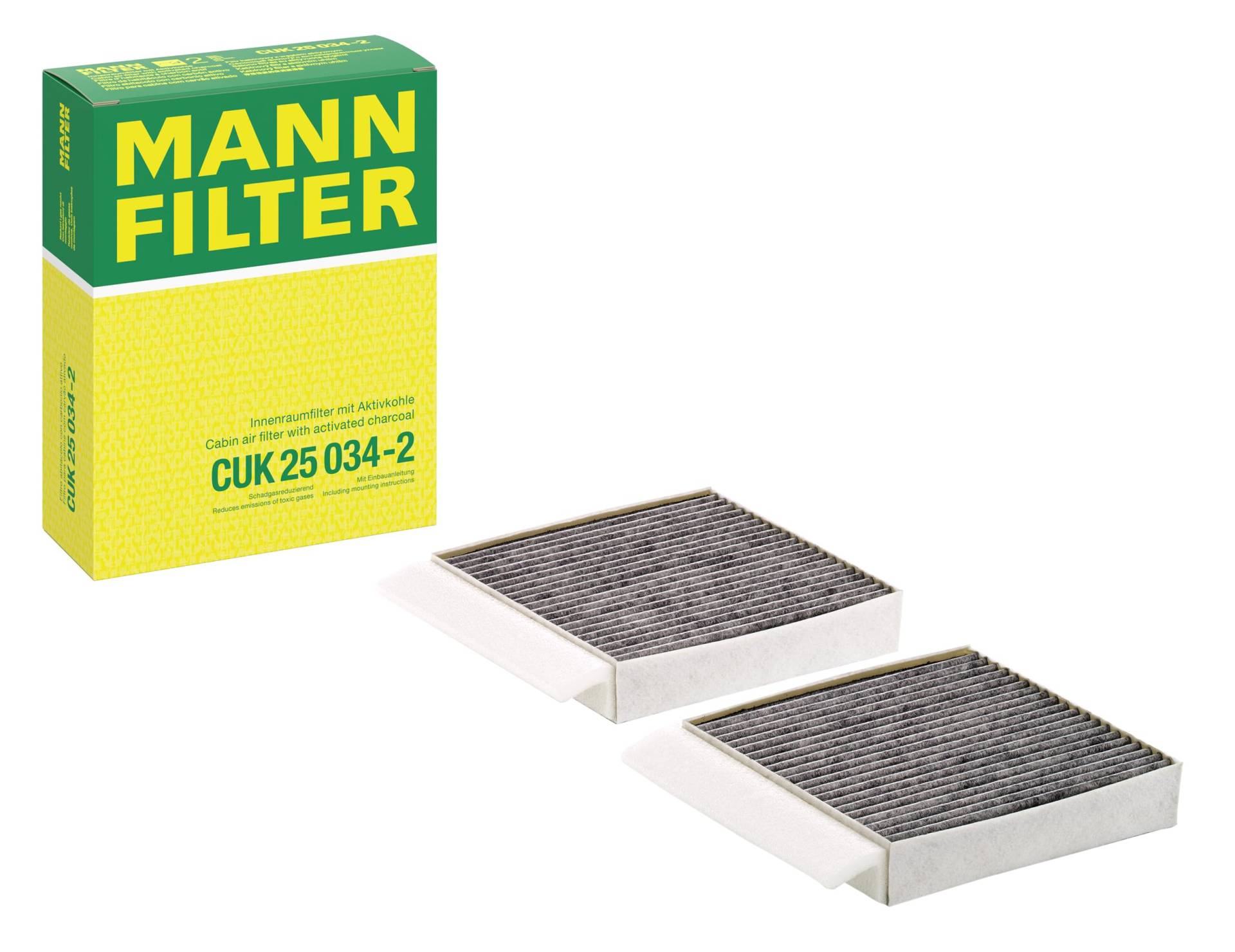 MANN-FILTER Filter Innenraumluft Partikelfilter CUK 25 034-2 von MANN-FILTER