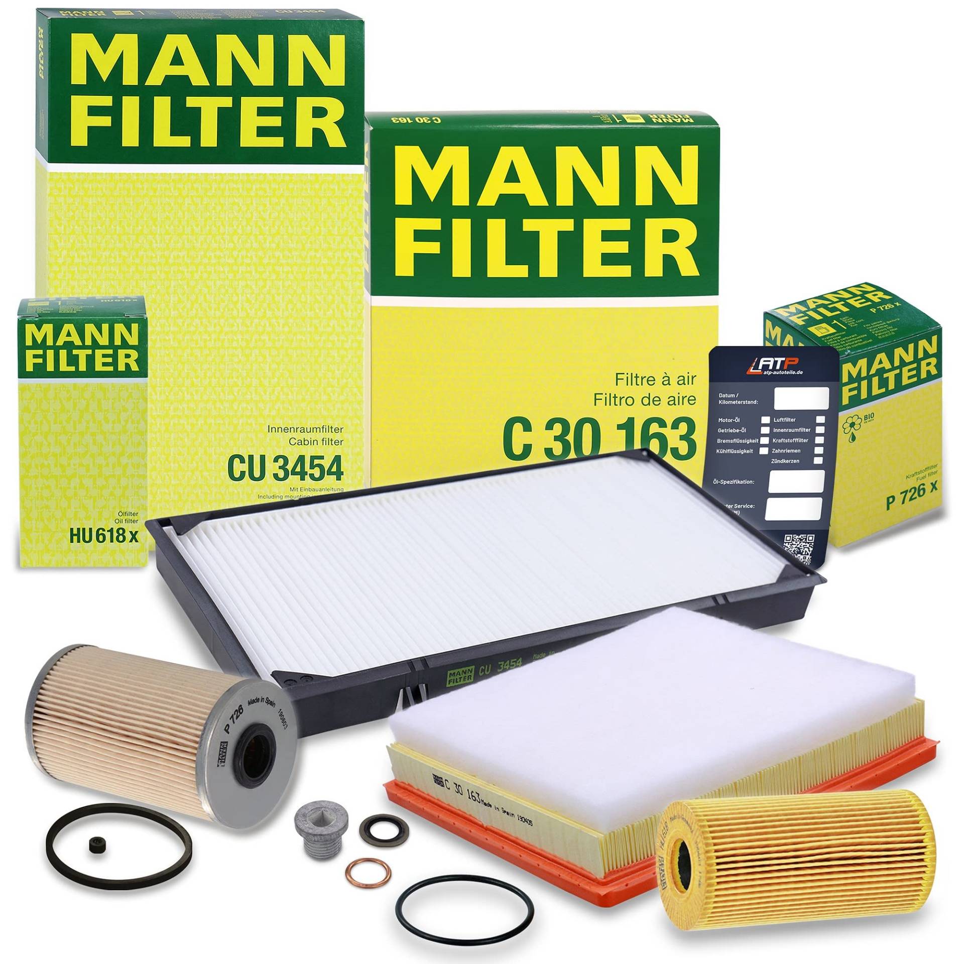 MANN-FILTER Inspektionspaket Filterset 1x Ölfilter, 1x Luftfilter, 1x Innenraumfilter, 1x Kraftstofffilter Kompatibel mit NISSAN PRIMASTAR (X83), OPEL VIVARO A (X83), RENAULT TRAFIC (JL) von MANN-FILTER