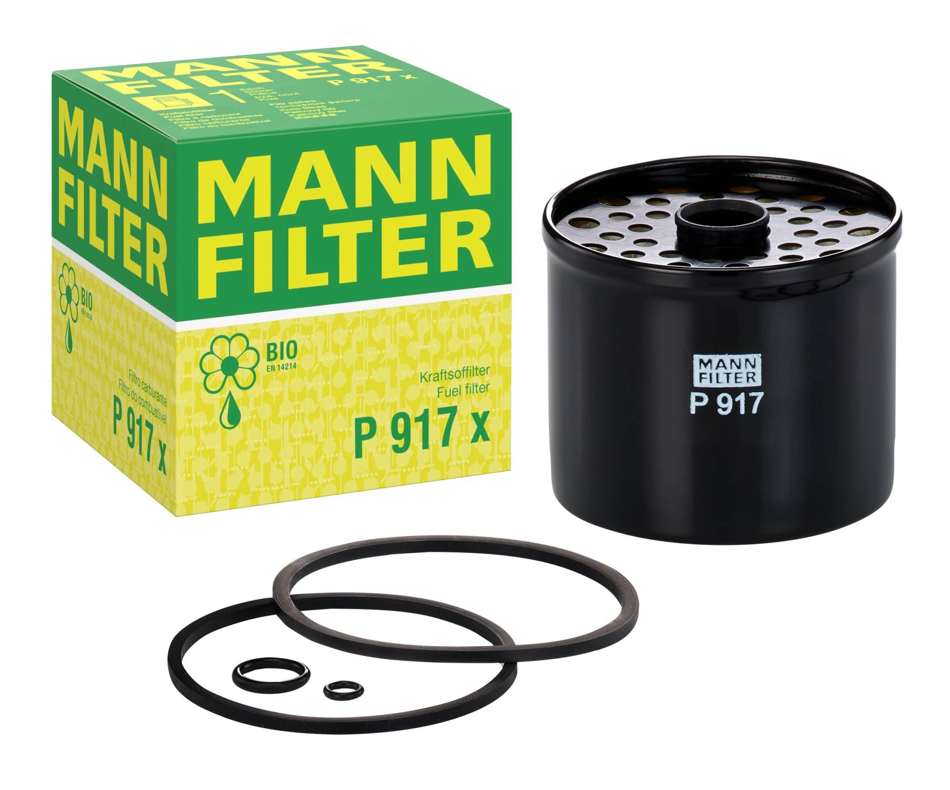 MANN-FILTER P 917 x Kraftstofffilter – Kraftstofffilter Satz mit Dichtung/Dichtungssatz – Für PKW von MANN-FILTER