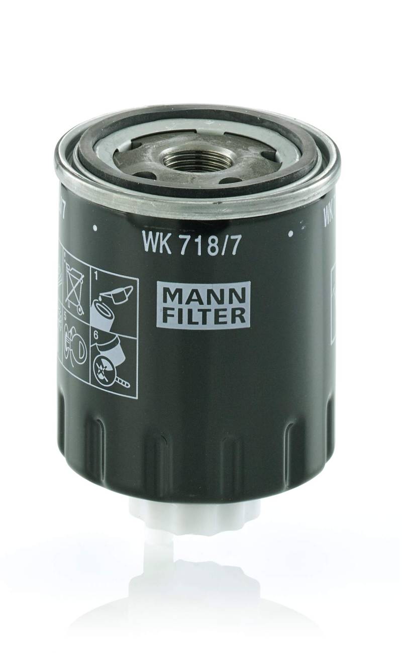 MANN-FILTER WK 718/7 Kraftstofffilter – Für Nutzfahrzeug von MANN-FILTER