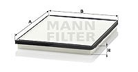 Mann-filter Filter, Innenraumluft [Hersteller-Nr. CU2530] für Ford, Nissan von MANN-FILTER