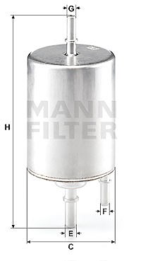 Mann-filter Kraftstofffilter [Hersteller-Nr. WK720/4] für Audi, Lamborghini, Seat von MANN-FILTER