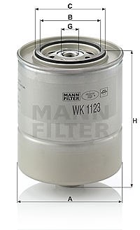 Mann-filter Kraftstofffilter [Hersteller-Nr. WK1123] für BMW von MANN-FILTER