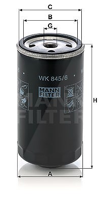 Mann-filter Kraftstofffilter [Hersteller-Nr. WK845/6] für BMW von MANN-FILTER