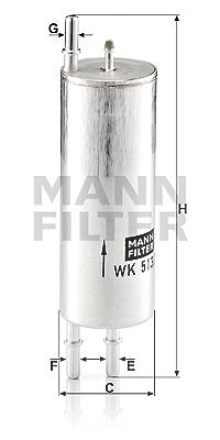 Mann-filter Kraftstofffilter [Hersteller-Nr. WK513/3] für BMW, Land Rover von MANN-FILTER