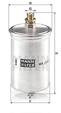 Mann-filter Kraftstofffilter [Hersteller-Nr. WK830/3] für Mercedes-Benz, Ferrari von MANN-FILTER