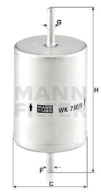 Mann-filter Kraftstofffilter [Hersteller-Nr. WK730/5] für Ford von MANN-FILTER